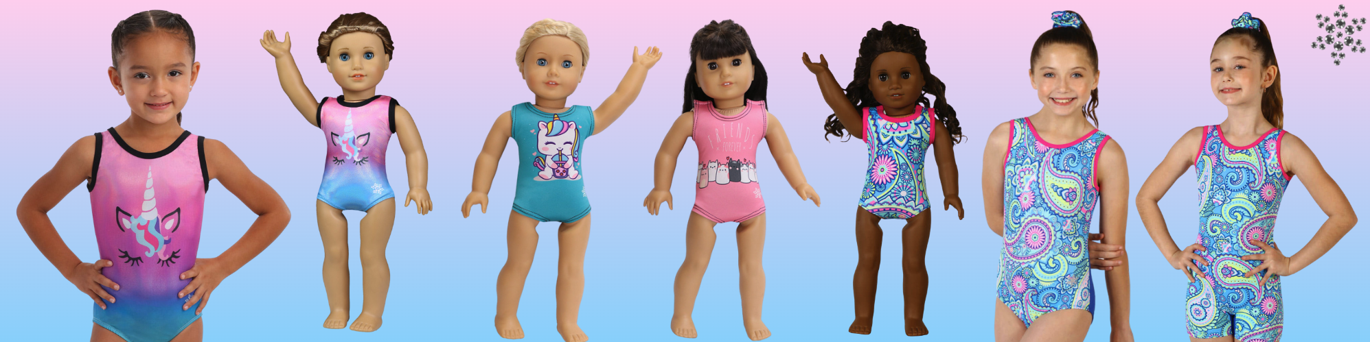 Gymnastics Set for 18 Inch Dolls