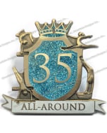 35 All Around Gymnastics Pin - 1910 - Blue