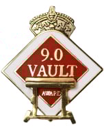 9.0 Vault Girls Gymnastics Pin - 1442