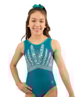 Camille - Peacock Gymnastics Leotard - Front