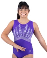 Purple Camille Gymnastics leotard - front