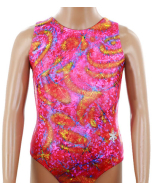 Celestial Sky Gymnastics Leotard - Front - Pink