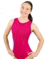 Dazzling Gymnastics Leotard - Raspberry - Front