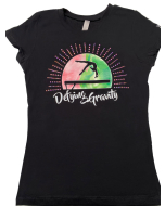 Defying Gravity - Black Gymnastics T-Shirt for Girls