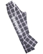Eat, Sleep, Gymnastics Flannel Pants - Grey/Lavender| Flannel Gymnastics Pants