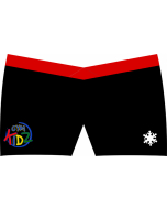 Gym Kidz Custom Girls Gymnastic Shorts - Black & Red