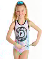 The Gym is my Happy Place - Gymnastics Leotard - Front - Blue