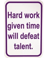 Metal Hard Work Sign
