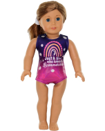 Just a Girl Who Loves Gymnastics Doll Leotard - Purple - Front