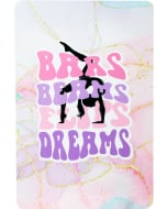 Bars, Beams, Flips, Dreams Metal Gymnastics Sign