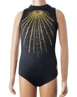 Legend Gymnastics Leotard - Gold - Front - Black