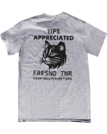Fresno TNR Tips Appreciated T-Shirt - Grey-Back