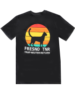 Fresno TNR - Retro T-Shirt - Back - Black