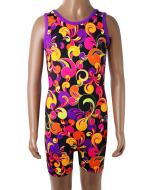 Tropical Twist - Purple Gymnastics Biketard