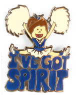 I've Got Spirit Cheer Pin - 170 - Blue