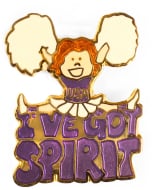 I've Got Spirit Cheer Pin - 170 - Purple