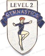 Level 2 Gymnastics Pin with Glitter
