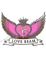 Love Beam Girls Gymnastics Pin - 1924 - Pink & Gold