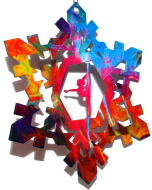 Neon Snowflake Gymnastics Ornament