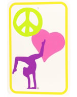 Metal Peace, Love, Gymnastics Sign