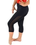 Capri Pants with Criss Cross Mesh Insert
