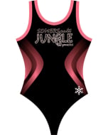 Somersault Trimmed Tank Gymnastics Leotard in Coral - Front