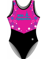 WEN Custom Spring Gymnastics Leotard - Pink/Black - Front