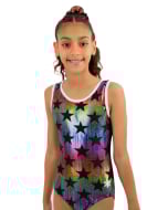 Star Bright Gymnastics Leotard - Front - Multi colored