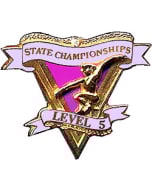 State Championship Level 5 Girls Gymnastics Pin - 1625