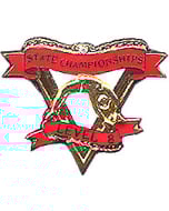 State Championship Level 8 Gymnastics Pin