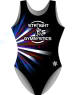 Straight A's | Rays Gymnastics Leotard - Front - Black