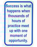 Metal Success Sign - Blue