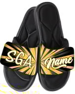 Sunny Side Custom Gymnastics Sandals-Gymnastics Slides - Black/Yellow