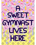 A Sweet Gymnast Lives Here Garden Flag