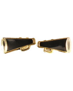 Megaphone Earrings - 1473 - Black
