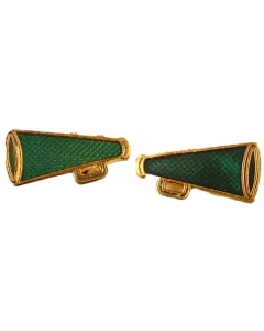 Megaphone Earrings - 1473 - Green