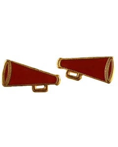 Megaphone Earrings - 1473 - Maroon