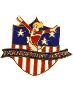 Participation Award Girls Gymnastics Pin - 1527