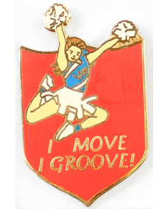 I Move I Groove Cheerleading Pin - 1687