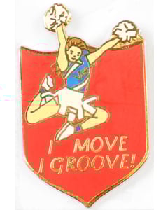 I Move I Groove Cheerleading Pin - 1687