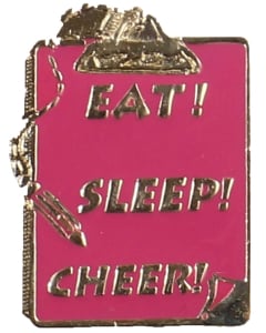 Eat, Sleep, Cheer Cheerleading Pin - 1688
