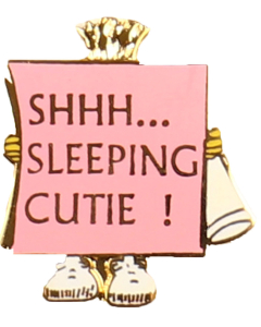 Sleeping Cutie Cheer Pin - 1692