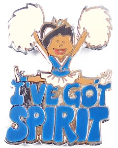 I've Got Spirit Cheer Pin - 170 - Medium Blue