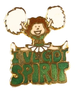 I've Got Spirit Cheer Pin - 170 - Green