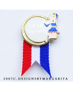 Leap Award with Ribbon Cheer Pin - 1737