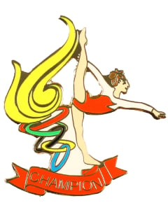 Gymnastics Champion Pin - 1955