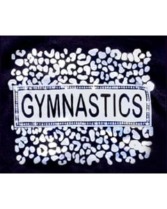 Silver Cheetah Gymnastics Sweatshirt - Black - LIMITED EDITION - Close-up