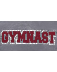 Grey/Burgundy Gymnastics Sweatshirt - LIMITED EDITION - Close up