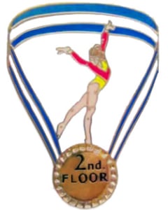 2st Place Floor Pin - New