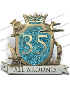 35 All Around Gymnastics Pin - 1910 - Blue